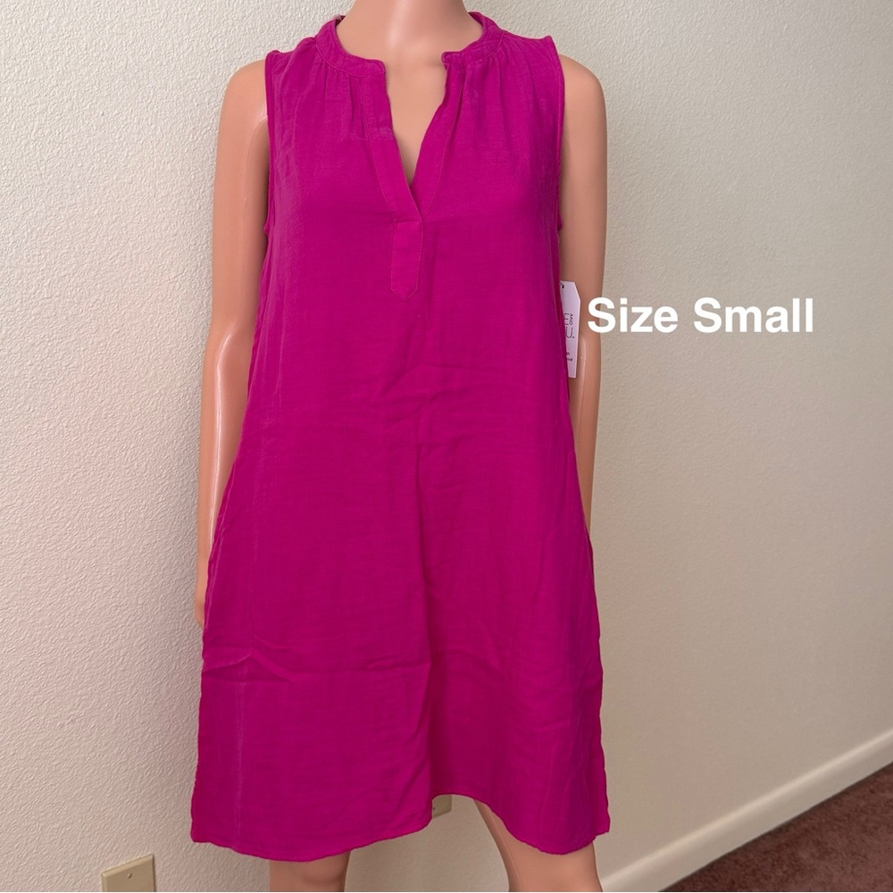 Time and Tru Women's Cotton Double Cloth Shift Dress
